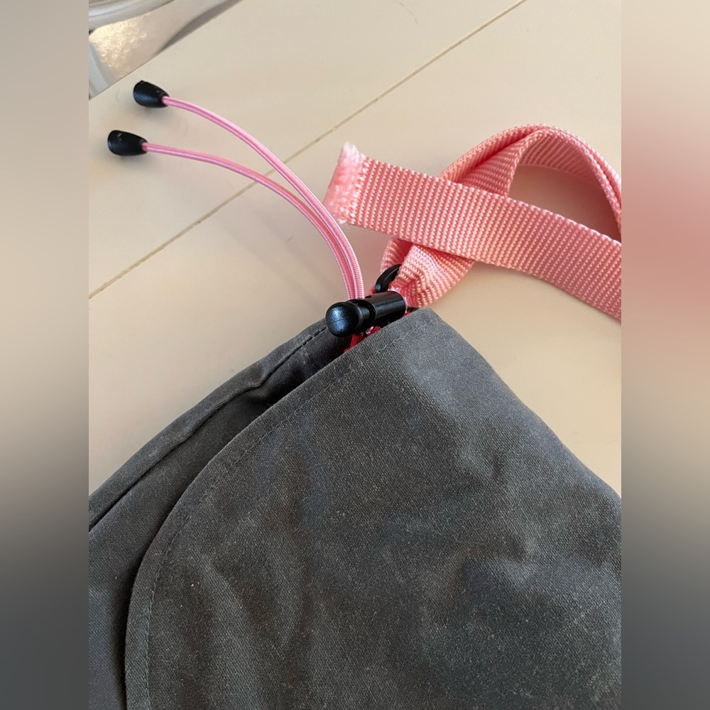 Waxed canvas bag - new - some of the parts